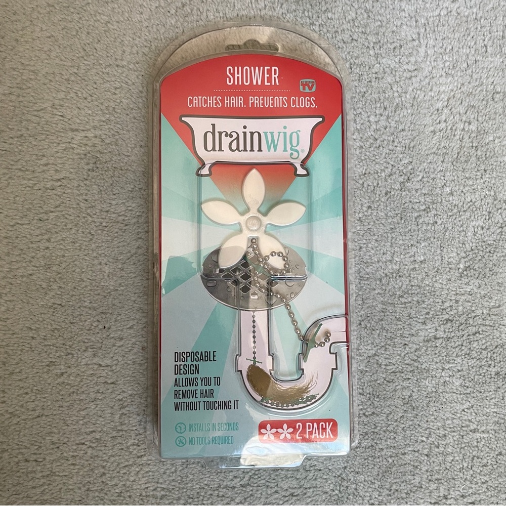 NIB Flower Drain Wig 2-pack